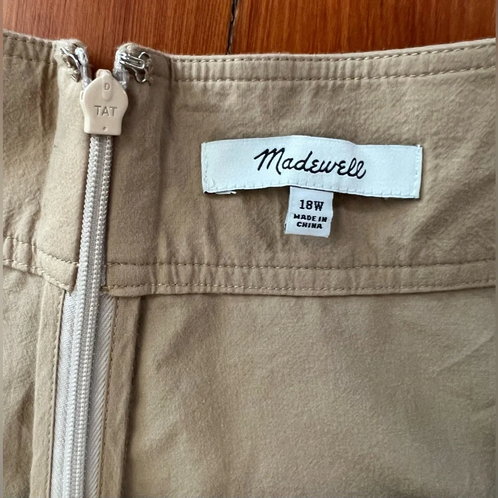 NWOT Madewell Gorgeous Full A-Line 100% Cotton Maxi Skirt in Tan Plus 18W